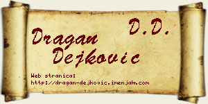 Dragan Dejković vizit kartica